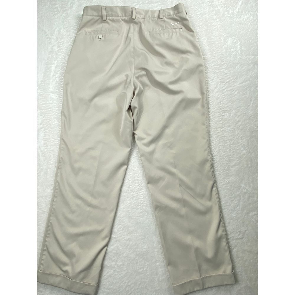 Nike Golf Men's Classic Khaki Golf Pants Polyester Performance Trousers 34x32 - Picture 2 of 7